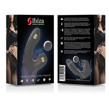 Vibrator IBIZA Thimble Finger Clit Stimulator & Vibrator, cu stimulare dubla, 10 functii de aspirare clitoridiana, 10 functii de vibratie, negru