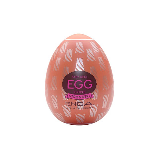 Ou masturbator TENGA Cone, de unică folosință, cu loțiune inclusă, interior texturat punctat, material elastic TPE