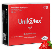 Prezervative profesionale, Unilatex Red, aroma de capsuni, 54 mm, 144 buc