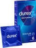 Prezervative Durex Natural, regular fit, 56 mm, 1 cutie x 6 buc