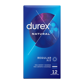 Prezervative Durex Natural, regular fit, 54 mm, 1 cutie x 12 buc