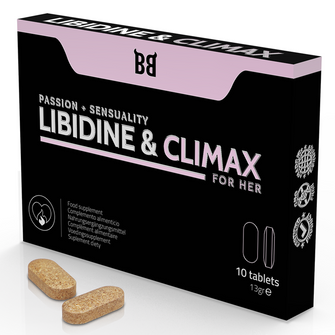 Capsule Libidine & Climax, Blackbull by Spartan pentru cresterea libidoului feminin si intensificarea placerii, 10 buc