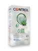 Prezervative CONTROL Aloe Vera, din latex, vegane, cu Aloe Vera, lubrifiate, diametru 54 mm, 10 buc