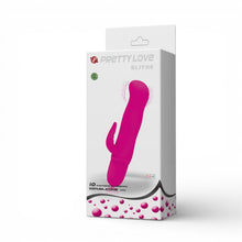 Vibrator mini dublu PRETTY LOVE Blithe, pentru stimularea vaginală și clitoridiană, 10 funcții de vibrație, culoarea roz, 12.7 cm