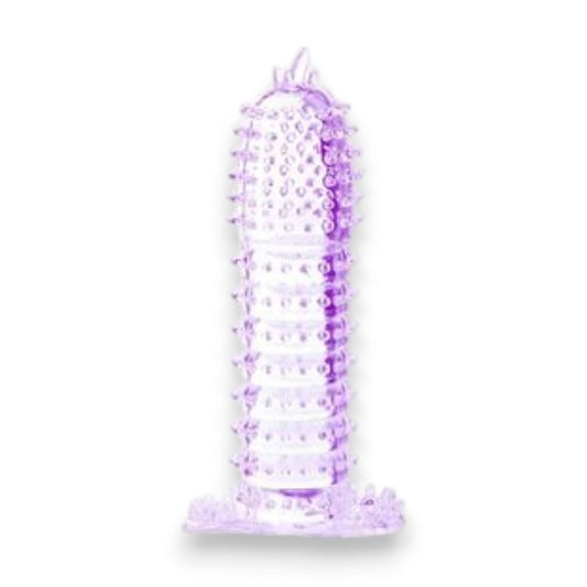 Manșon pentru penis BAILE Penis Sleeve, pentru stimulare intensă și îngroșare, lungime 14 cm, din silicon, roz