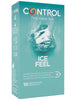Prezervative cu striatii CONTROL ICE FEEL, cu efect de racire, 1 cutie x 10 buc