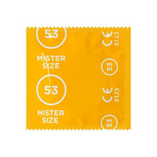 Prezervativ ultra-subțire MISTER SIZE 53, lubrifiat și rezistent, diametru 53 mm, 1 bucată