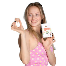 Cupe menstruale FEMI.EKO® Teen, din silicon medical, protecție până la 12 ore, mărime XS, bej