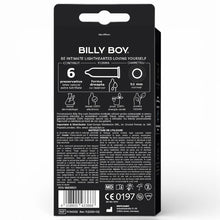 Prezervative BILLY BOY Extra Lube, din latex natural, extra-lubrifiate și rezistente, 52 mm, culoare transparent, 6 buc