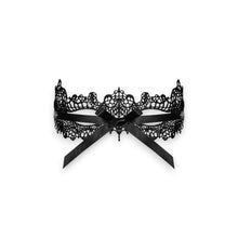 Mască OBSESSIVE, pentru jocuri erotice, din dantelă cu panglică fină din saten, culoare negru, mărime universală (model A701)