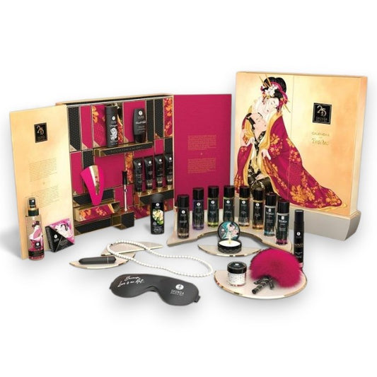 Calendar aniversar SHUNGA, jucării erotice, articole de bondage, lenjerie, cosmetice senzuale, 25 surprize exclusive
