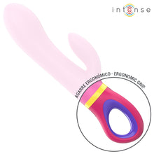 Vibrator rabbit INTENSE DAPHNE, pentru stimularea clitorisului și punctului G, 9 funcții de vibrație, lungime inserabilă 12.7 cm, roz