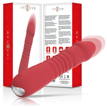 Vibrator INTENSE - JUNI cu mod de penetrare automat și 10 funcții de vibrații, Roșu