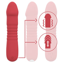 Vibrator INTENSE - JUNI cu mod de penetrare automat și 10 funcții de vibrații, Roșu