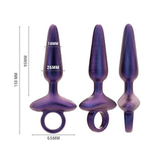 Vibrator anal INTENSE MARLON, control prin telecomanda, 10 functii de vibratie, rezistent la apa, din silicon mov, 15 cm