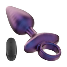 Vibrator anal INTENSE MICHAEL, control prin telecomanda, 10 functii de vibratie, rezistent la apa, din silicon mov, 13 cm