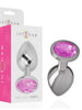 Plug anal INTENSE din Aluminiu, cu cristal Roz, marimea L
