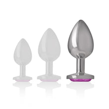 Plug anal INTENSE din Aluminiu, cu cristal Roz, marimea L