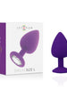 Plug anal INTENSE - Shelki, textura matasoasa, din silicon, mov, marime L