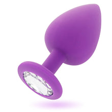 Plug anal INTENSE - Shelki, textura matasoasa, din silicon, mov, marime L