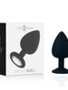 Plug anal INTENSE - Shelki, textura matasoasa, din silicon, negru, marime L