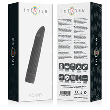 Vibrator INTENSE - SONNY, Negru, din ABS, 13,5cm