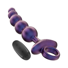 Vibrator anal INTENSE TITO, control prin telecomanda, 10 functii de vibratie, rezistent la apa, din silicon mov, 17.3 cm