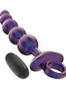 Vibrator anal INTENSE TITO, control prin telecomanda, 10 functii de vibratie, rezistent la apa, din silicon mov, 17.3 cm