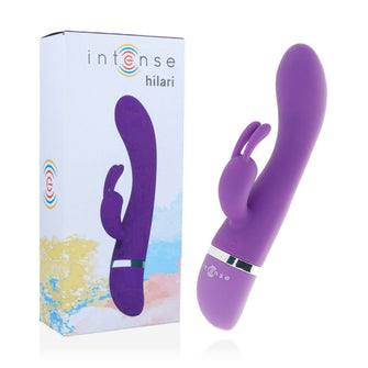 Vibrator INTENSE HILARI cu stimulator tip rabbit, 30 functii de vibratii