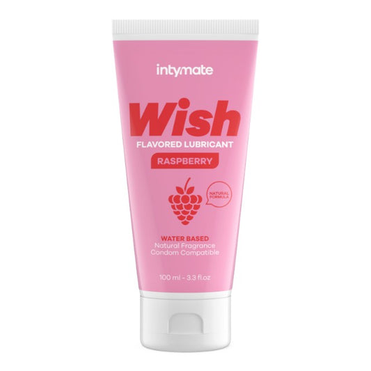 Lubrifiant cu aromă INTYMATE Wish Raspberry, formulă naturală pe bază de apă, aromă de zmeură, 100 ml