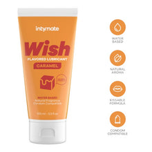 Lubrifiant cu aromă INTYMATE Wish Caramel, formulă naturală pe bază de apă, aromă de caramel, 100 ml