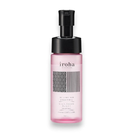 Spumă de curățare intimă IROHA Damask Rose & Geranium, PH echilibrat, ingrediente hidratante, aromă de trandafir și geranium, 150 ml