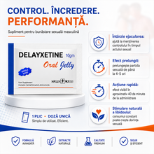Jeleu DELAYXETINE Oral Jelly, pentru întârzierea ejaculării, 1 week pack - 7 plicuri