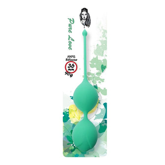 Bile de silicon KEGEL Balls - B Series, verde, 36 mm