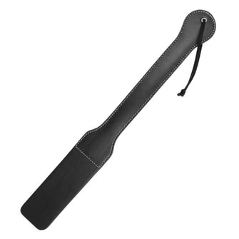 Paleta KINK - FINE LONG, pentru jocuri erotice BDSM, din piele, negru, 45.5 X 5.5 CM