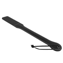 Paleta KINK - FINE LONG, pentru jocuri erotice BDSM, din piele, negru, 45.5 X 5.5 CM