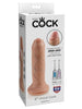Dildo realistic cu preput retractabil KING COCK - REALISTIC DILDO UNCUT FLESH, 15 cm