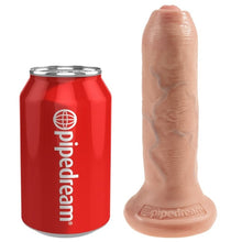 Dildo realistic cu preput retractabil KING COCK - REALISTIC DILDO UNCUT FLESH, 15 cm