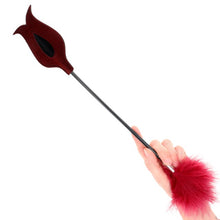 Paleta KINK - ROSE, pentru jocuri erotice BDSM, din piele cu puf, roz, 8 cm