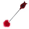 Paleta KINK - ROSE, pentru jocuri erotice BDSM, din piele cu puf, roz, 8 cm