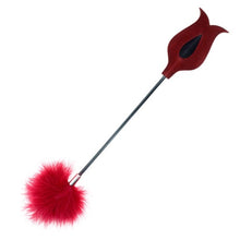 Paleta KINK - ROSE, pentru jocuri erotice BDSM, din piele cu puf, roz, 8 cm