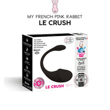 Stimulator LE CRUSH NOIR, control prin aplicatie, cu 10 functii de vibratie, rezistent la apa, pentru stimularea clitorisului si punctului G, negru