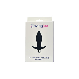 Plug anal cu vibratie LovingJoy - Vibrating Butt , silicon, 10.5 cm, culoare neagra