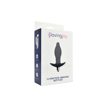 Plug anal cu vibratie LovingJoy - Vibrating Butt , silicon, 10.5 cm, culoare neagra