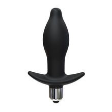 Plug anal cu vibratie LovingJoy - Vibrating Butt , silicon, 10.5 cm, culoare neagra