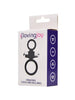 Inel vibrator pentru penis LovingJoy - Vibrating Cock and Ball Ring, pentru imbunatatirea performantelor sexuale si stimularea clitorisului, din silicon, negru