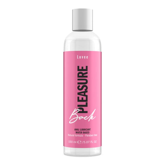 Lubrifiant anal LOVEE Back Pleasure, pe bază de apă, formulă naturală, fără parabeni, compatibil cu prezervative, 150 ml