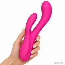 Vibrator rabbit LOVENSE Osci 3, cu stimulator dublu, control prin aplicație, funcție de încălzire, funcții de vibrație nelimitate, roz