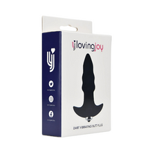 Plug anal LOVING JOY Dart Vibrating Butt Plug, cu vibrator bullet detașabil, 7 funcții de vibrație, lungime 8 cm, negru