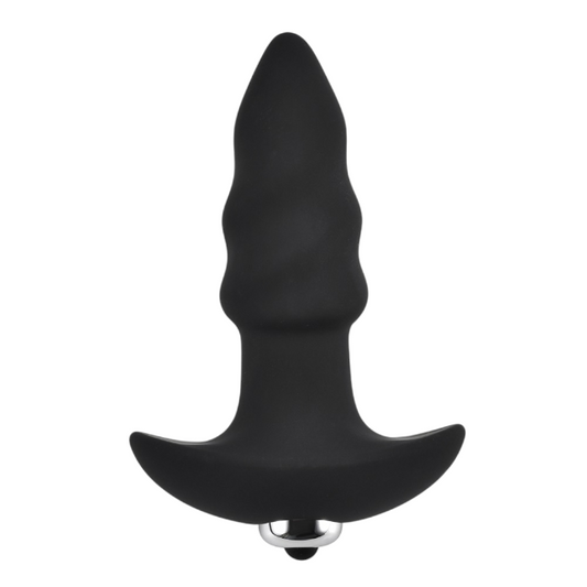 Plug anal LOVING JOY Dart Vibrating Butt Plug, cu vibrator bullet detașabil, 7 funcții de vibrație, lungime 8 cm, negru